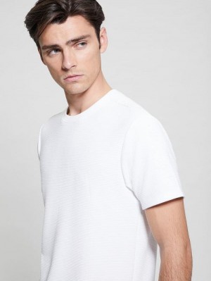 Guess Textured Stripe Tee Albi | GUESS-SN30613