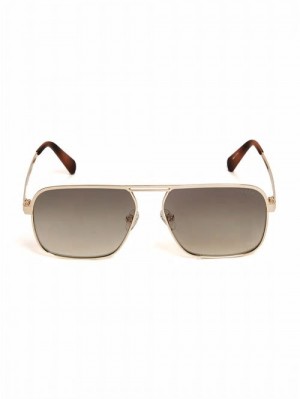 Guess Top Bar Aviator Sunglasses Aurii | GUESS-SN31820