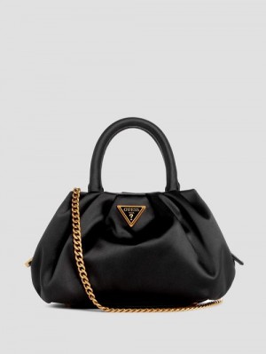 Guess Tori Satin Mini Frame Satchel Negrii | GUESS-SN28766