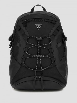 Guess Trento Nylon Multifunctional Backpack Negrii | GUESS-SN29491