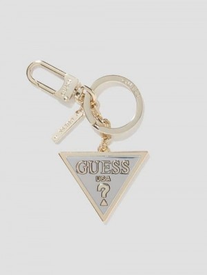 Guess Triangle Keychain Argintii | GUESS-SN30137