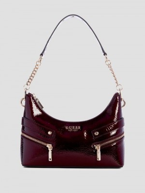 Guess Trissa Top-Zip Shoulder Bag Rosii | GUESS-SN29053