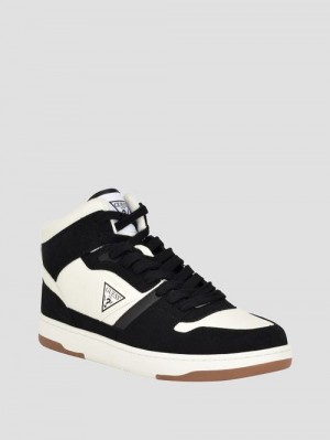 Guess Tristo Triangle High-Top Sneakers Negrii | GUESS-SN31883