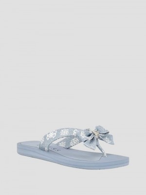 Guess Tuta Bowtie Sandals Albastri | GUESS-SN29580