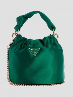 Guess Twiller Top Handle Pouch Bag Verzi | GUESS-SN28976