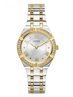 Guess Two-Tone Analog Watch Argintii Aurii | GUESS-SN30023