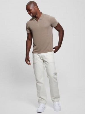 Guess Union Rib Knit Polo Maro | GUESS-SN31325