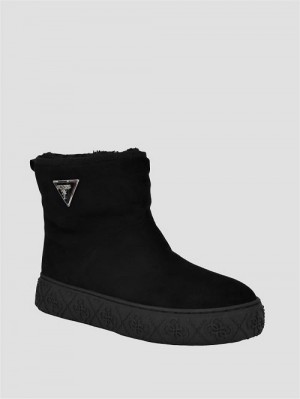 Guess Unity Fur-Lined Booties Negrii | GUESS-SN29941