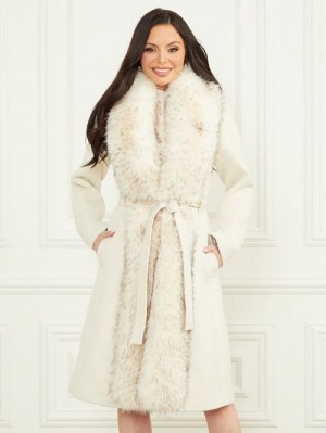 Guess Valerie Wool-Blend Coat Albi | GUESS-SN28014