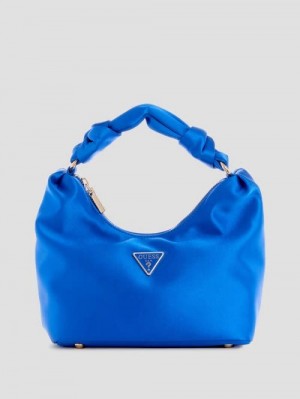 Guess Velina Satin Hobo Bag Galbeni | GUESS-SN29146