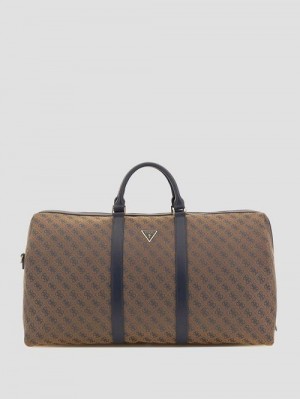 Guess Vezzola Jacquard Weekender Bag Albastri | GUESS-SN31699