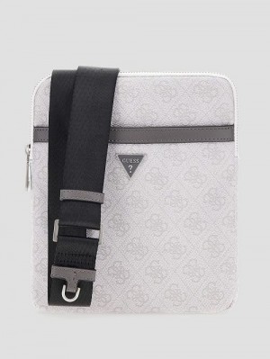 Guess Vezzola Smart Flat Crossbody Negrii Albi | GUESS-SN31712