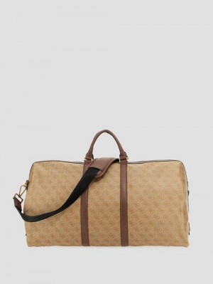 Guess Vezzola Smart Large Weekender Bag Bej | GUESS-SN31690