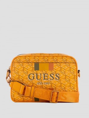 Guess Vikky Camera Bag Galbeni | GUESS-SN28924