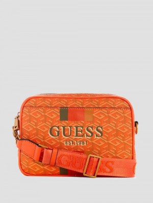 Guess Vikky Camera Bag Portocalii | GUESS-SN28944