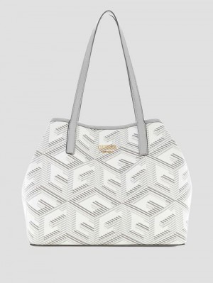 Guess Vikky G Cube Tote Albi | GUESS-SN29385