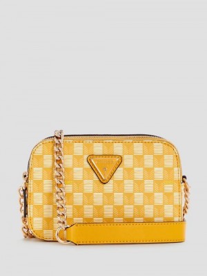 Guess Vikky II Crossbody Camera Bag Galbeni | GUESS-SN28928