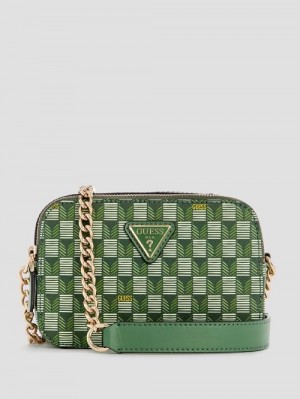 Guess Vikky II Crossbody Camera Bag Verzi | GUESS-SN28894