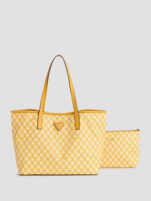 Guess Vikky Tote Set Galbeni | GUESS-SN29424