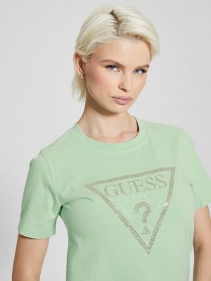 Guess Vintage Rhinestone Tee Verzi | GUESS-SN27069