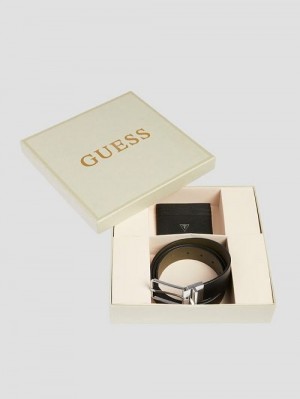 Guess Wallet and Belt Gift Set Negrii | GUESS-SN31844