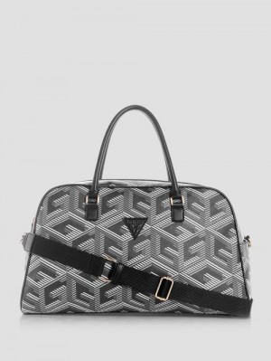 Guess Wilder G-Cube Weekender Duffel Negrii | GUESS-SN31763