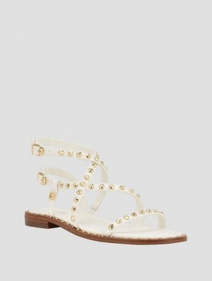 Guess Yamara Studded Strappy Gladiator Sandals Albi | GUESS-SN29661
