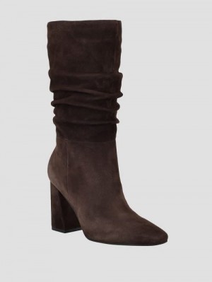 Guess Yeppy Suede Slouch Booties Maro | GUESS-SN29926
