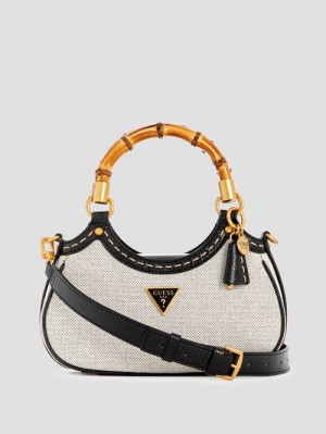 Guess Zabry Mini Satchel Negrii | GUESS-SN28950