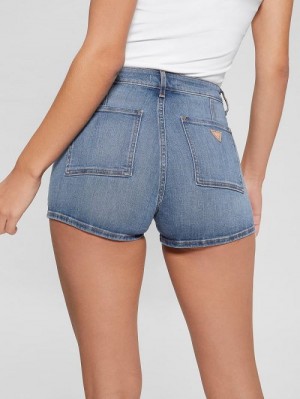 Guess Zelia Denim Shorts Albastri | GUESS-SN28116
