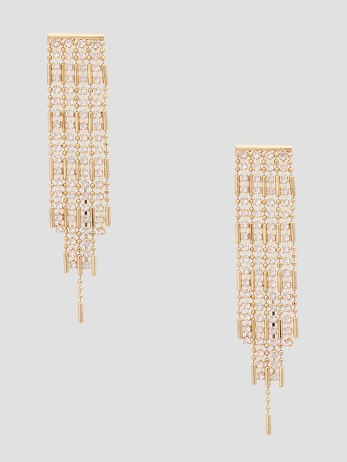 Guess 14K Gold-Plated Chain Fringe Earrings Aurii | GUESS-SN30287
