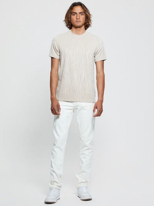 Guess Abstract Granada Jacquard Tee Bej | GUESS-SN30624