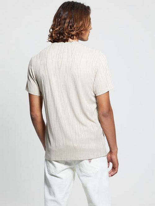 Guess Abstract Granada Jacquard Tee Bej | GUESS-SN30624