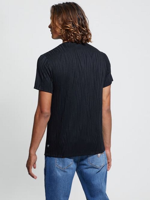 Guess Abstract Granada Jacquard Tee Negrii | GUESS-SN30562