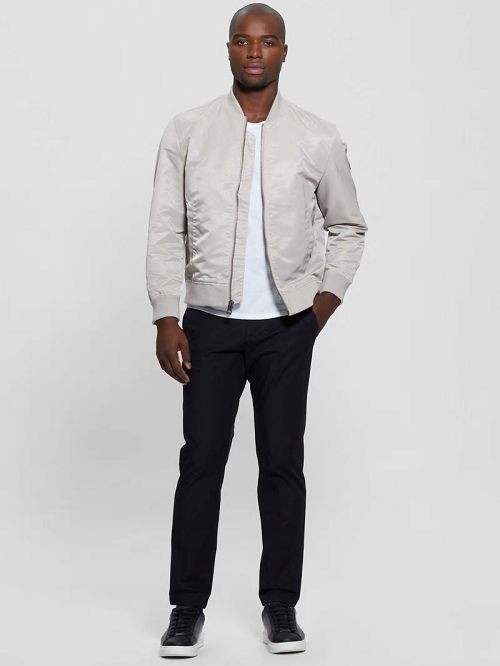 Guess Ace Satin Flight Jacket Bej | GUESS-SN30861