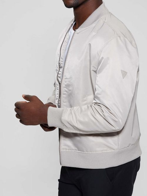 Guess Ace Satin Flight Jacket Bej | GUESS-SN30861