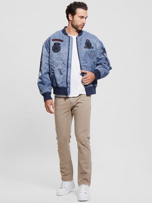 Guess Ace Twill Flight Jacket Albastri | GUESS-SN30772