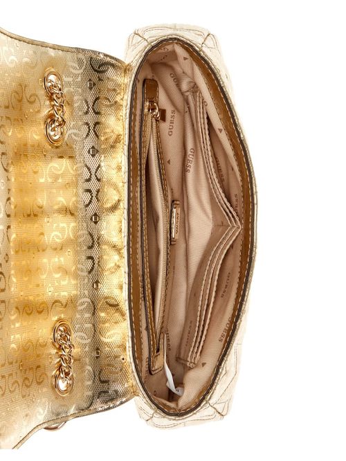 Guess Adelard Metallic Convertible Crossbody Aurii | GUESS-SN28846