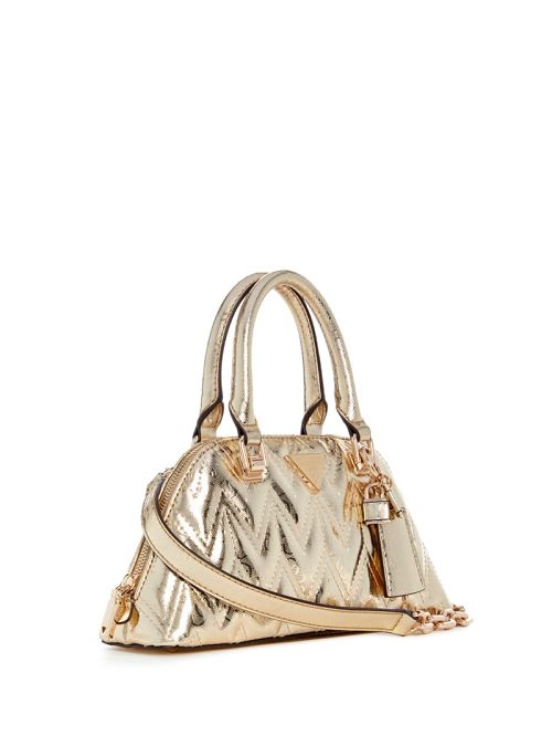 Guess Adelard Metallic Dome Satchel Aurii | GUESS-SN29264