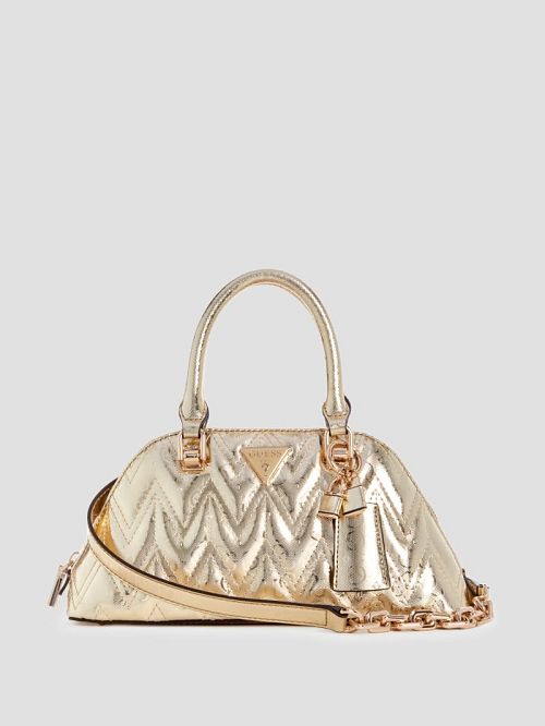 Guess Adelard Metallic Dome Satchel Aurii | GUESS-SN29264