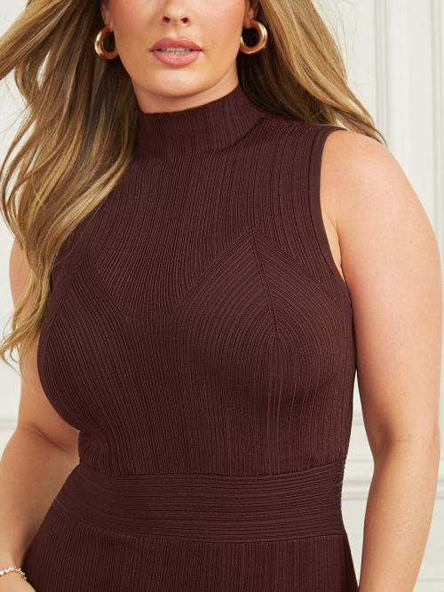 Guess Adwoa Mock-Neck Dress Violet | GUESS-SN26925