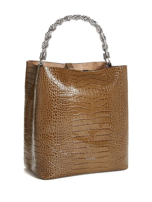 Guess Aida Croc Hobo Bag Verzi | GUESS-SN29377