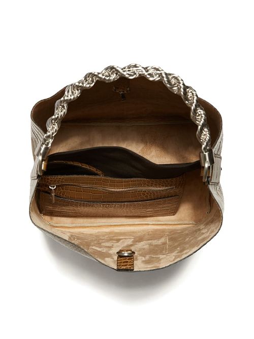 Guess Aida Croc Hobo Bag Verzi | GUESS-SN29377