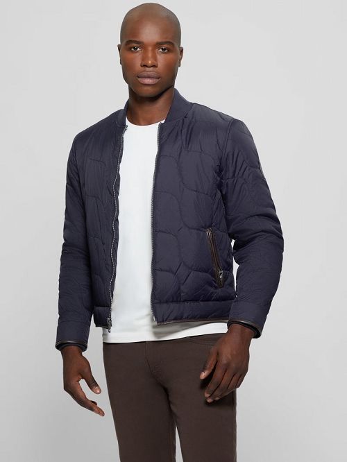 Guess Alameda Ripstop Quilted Jacket Albastri | GUESS-SN30745