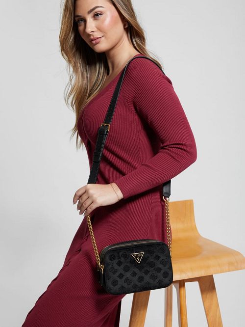 Guess Ales Camera Bag Negrii | GUESS-SN28904