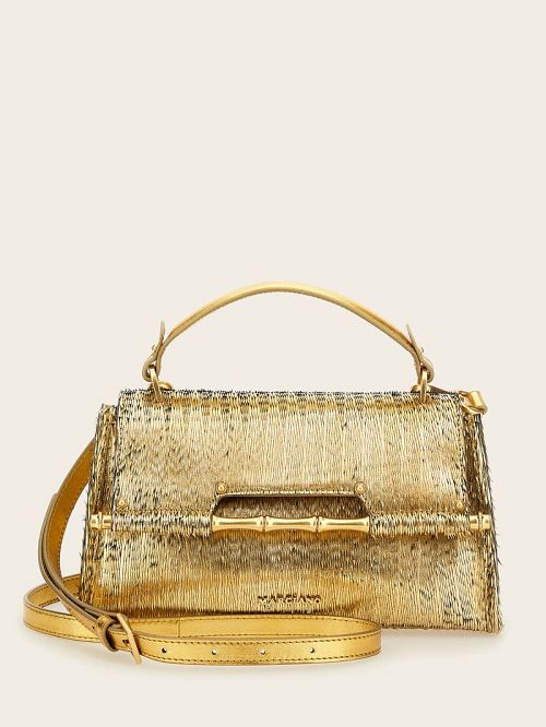 Guess Alia Textured Satchel Aurii | GUESS-SN29291