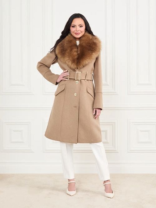 Guess Alice Wool-Blend Coat Maro | GUESS-SN28030