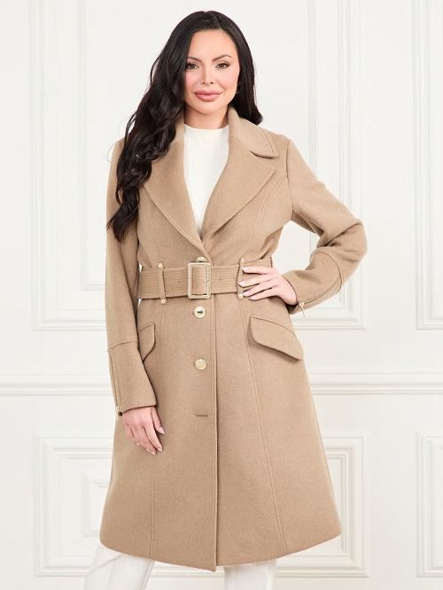 Guess Alice Wool-Blend Coat Maro | GUESS-SN28030