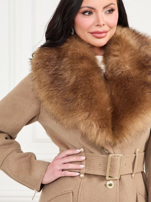 Guess Alice Wool-Blend Coat Maro | GUESS-SN28030