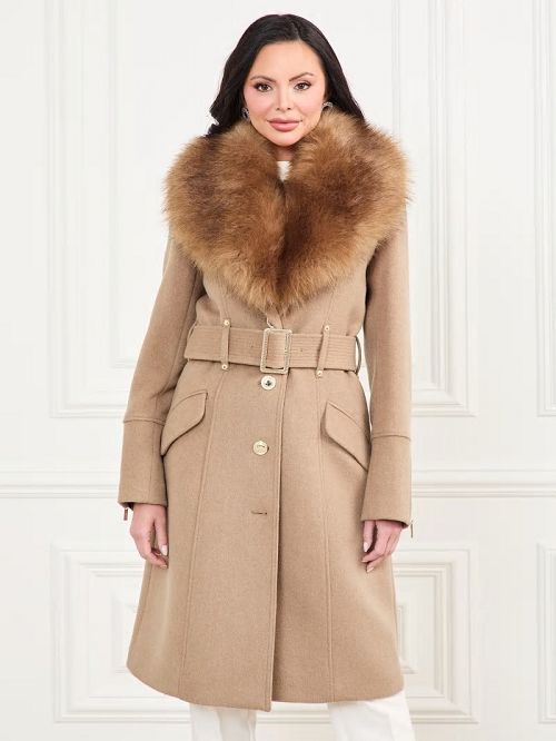 Guess Alice Wool-Blend Coat Maro | GUESS-SN28030